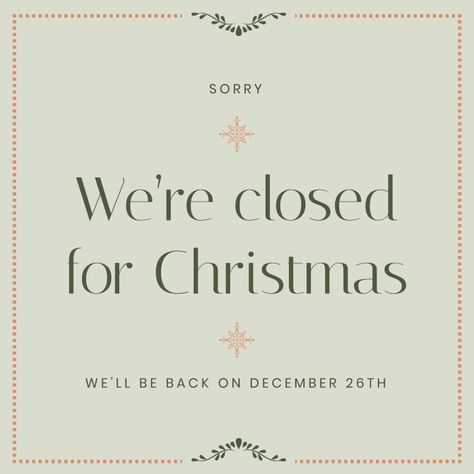 Elegant Duotone We're Closed For Christmas Sign Closed For Christmas Sign Business, Closed For Christmas Sign, Christmas Social Media Posts, Bunting Design, Closed For Holidays, Close Instagram, Esthetician Marketing, Closed For Christmas, Ads Creative Advertising Ideas