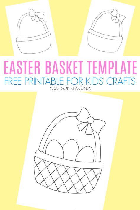 Easter Basket Template (FREE Printable) Basket Template Free Printable, Easter Basket Templates Free Printables, Basket Template Printable, Easter Basket Printable, Easter Basket Template, Basket Template, Easter Bunny Template, Easter Basket Crafts, Template Free Printable