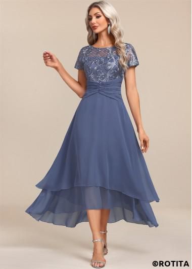 Grandma Dresses For Wedding Grandmothers, Dusty Blue Mother Of The Groom Dresses, Evening Gowns With Sleeves Classy, Modest Dance Dresses, Bridal Mom Dress, Mother Of The Bride Dresses Summer Outdoor Wedding Mom, Blue Mother Of The Bride Dress, Grandma Dresses, Anniversary Dresses