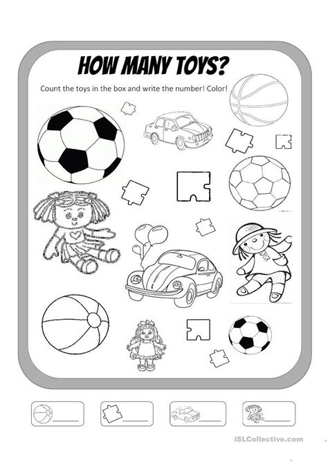 Toys Activities For Kids Worksheets, My Toys Worksheet, English Activities For Preschool, Toys Worksheets For Kids, Toys Activities For Kids, Toys Worksheets, Toys For Kindergarten, Counting Toys, Super Safari