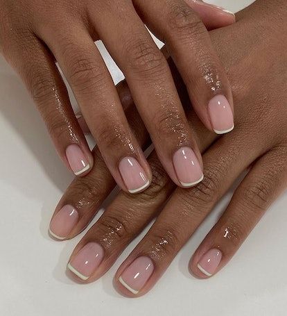 What Are "BIAB" Nails? The Lowdown On The BeautyTok Craze Minimalist Manicure, Italy Nails, Short Classy Nails, Shorties Nails, Biab Nails, Natural Nails Manicure, Natural Nail Designs, Subtle Nails, Simple Acrylic Nails