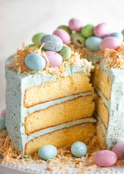 Easter Cake! | RecipeTin Eats Spring Cakes Recipes, Easter Themed Cakes, Easter Cake Easy, Traditional Easter Desserts, Easter Cake Decorating, Easter Cake Recipes, Torte Cupcake, Recipetin Eats, Spring Cake