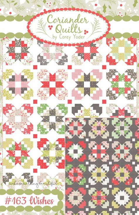 Coriander Quilts, Holiday Quilt Patterns, Paper Patterns Design, Paper Quilt, Christmas Quilt Patterns, Photo Pattern, Holiday Quilts, Pdf Quilt Pattern, How To Finish A Quilt