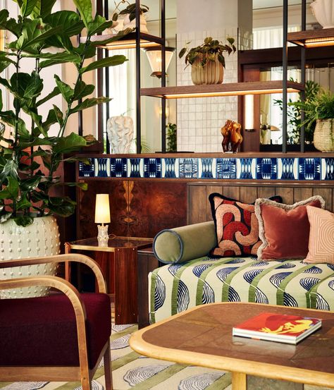 Cuban Interior Design, Hotel Lobby Interior Design, Boutique Hotel Lobby, Hoxton Hotel, Hotel Hoxton, Boutique Hotels Design, Art Deco Hotel, The Hoxton, Hotel Lounge