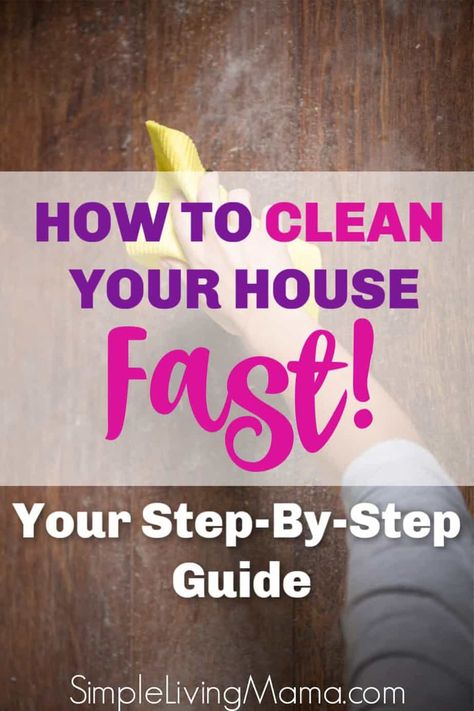 Learn how to clean your house fast with this step-by-step guide for cleaning your house fast and efficiently. #cleaning #cleaningroutine #cleanyourhouse Tidy Checklist, Diy All Purpose Cleaner, Cleaning Your House, Zone Cleaning, Clean Your House, Helpful Hacks, Clean My House, Cleaning Painted Walls, Homemaking Tips