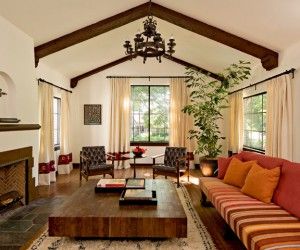 Mediterranean Style remodel in Portland, OR. Modern Mediterranean Living Room, Mediterranean Style Living Room, Narrow Living, Mediterranean Living Rooms, Mediterranean Living Room, Mediterranean Interior Design, Library Interior, Mediterranean Interior, Mediterranean Style Home