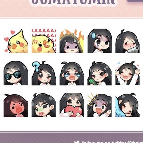 Twitch Streaming Setup, Chibi Emotes, Emote Twitch, Emotes Twitch, Emoji Art, Twitch Emotes, Cute Animal Drawings Kawaii, Sketches Tutorial, Digital Painting Tutorials