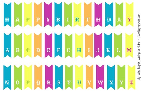 alphabetbunting Bunting Banner Template, Bunting Printable, Party Banner Template, Bunting Template, Cake Topper Printable, Bunting Cake, Printable Birthday Banner, Birthday Banner Template, Bunting Diy