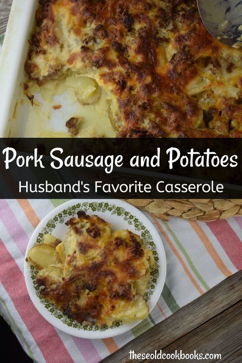 Putting this sausage and potaoto casserole together is a breeze. You do have to boil the potatoes and brown the pork sausage before you assemble but both of those steps take just a few minutes each and can be done at the same time! Once those ingredients are cooked, this pork sausage casserole is assembled in 4 layers. Recipes With Bulk Pork Sausage, Pork Sausage Dinner Ideas, Sausage Potato Casserole Dinner, Recipes Using Country Sausage, Recipes Using Pork Sausage Dinners, Best Meat And Potatoes Recipes, Pork Sausage And Potatoes, What To Make With Ground Pork Sausage, Pork Italian Sausage Recipes