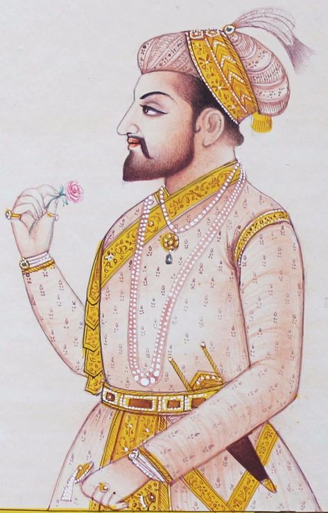 Shah Jahan Mughal Illustration, Facts About Taj Mahal, Mumtaz Mahal, Empire Architecture, Mughal Emperor, Rajasthani Painting, Shah Jahan, Seven Wonders Of The World, Indian Miniature