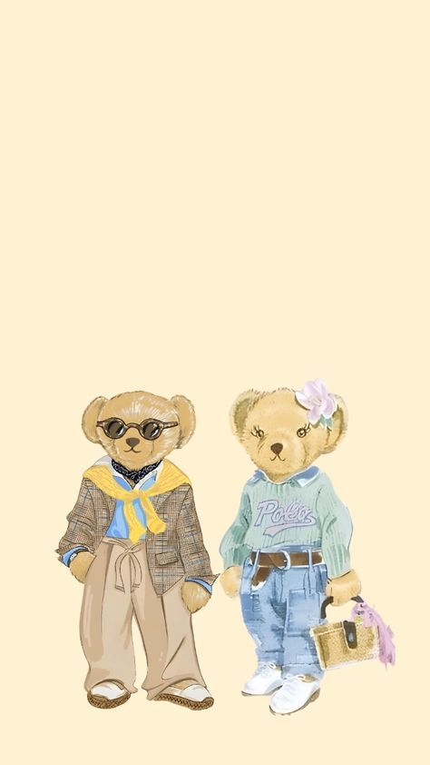 Ralph Lauren Bear Wallpaper, Lockscreen Ideas Iphone, Bear Wallpaper Aesthetic, Polo Ralph Lauren Wallpaper, Teddy Bear Aesthetic, Ralph Lauren Wallpaper, Ralph Lauren Teddy Bear, Polo Bear Ralph Lauren, Teddy Bear Cartoon