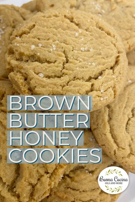 Flakey Salt, Brown Butter Cookies, Acacia Honey, Honey Cookies, Butter Honey, Browned Butter, Cookie Swap, Balanced Meals, Soft Cookie