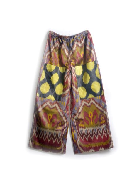 Ikat Pants, Ikat Skirt, Uzbek Ikat, Silk Ikat, Special Occasion Outfits, Ikat Fabric, Pants With Pockets, Artist Style, Slim Pants