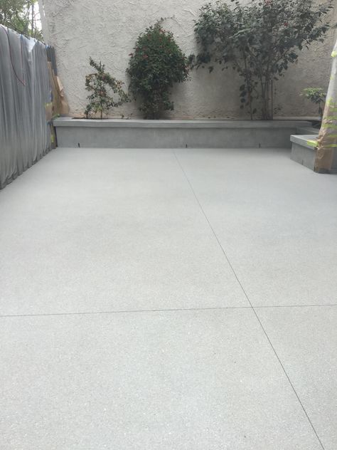 Sand Finish Concrete Patio, Colored Concrete Patio, Patio Redo, Poured Concrete Patio, Concrete Stain Patio, Concrete Backyard, Concrete Deck, Cement Patio, Patio Layout