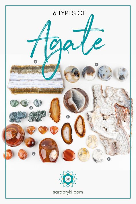 #Agate #crystals #healingcrystals #howtouse #howto #crystal #crystalhealingproperties #6typesofagate #crystalsforbeginners #sarabryki Agate Crystal Meaning, Types Of Agate, Agate Crystal Properties, Laguna Lace Agate Meaning, Lace Agate Meaning, Spiritual Agate Gemstone Crystals, Crazy Lace Agate Crystal Meaning, Agate Meaning, Birth Stones Chart