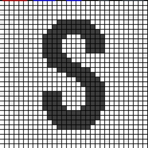 Grids for Kids! S-U — Left in Knots Crochet Grid Alphabet, Pixel Grid Crochet Bookmark, Pixel Crochet Letters, Letters S, S S, Pixel Letters, Pixel Art Letters, S Letter, Crochet Alphabet