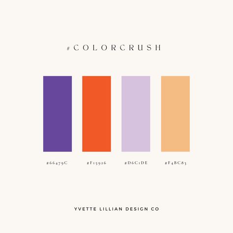 Orange And Lavender Color Palette, Orange Lilac Color Palette, Color Palette Orange Purple, Purple Orange Branding, Purple And Orange Palette, Purple Brand Color Palette, Orange And Purple Color Palette, Purple Complimentary Colors, Orange Purple Color Palette