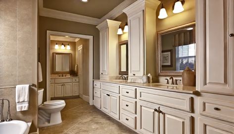 Transform Your Bathroom Cabinets with These 9 Stunning Colors Tan Bathroom Cabinets Painted, Brown Painted Bathroom Cabinets, Brown Painted Bathroom, Painted Bathroom Cabinets, Tan Bathroom, Bathroom Cabinet Colors, Painting Bathroom Cabinets, Oval Room Blue, Painted Bathroom