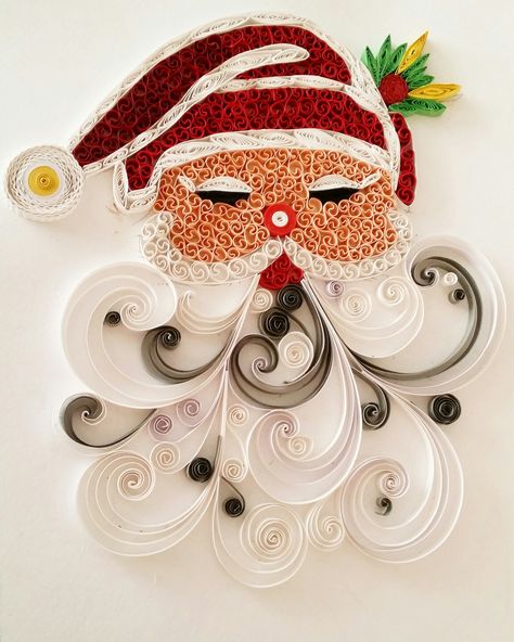 Quilled santa clause #handmade #quilling #art #papercraft #santa #quillingart Quilling Santa Claus, Art Papercraft, Christmas Quilling, Quilling Ideas, Santa Clause, Quilling Art, Paper Quilling, Homemade Cards, Paper Craft