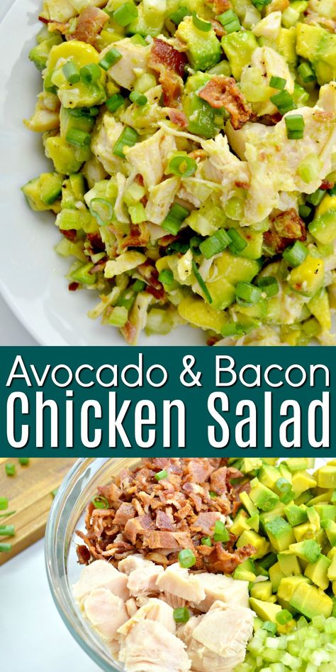 Bacon Chicken Salad, Low Carb Chicken Salad, Stuffed Avocados, Bacon Chicken, Low Carb Low Fat Recipes, Bacon Avocado, Boiled Egg Diet Plan, Bacon Salad, Boiled Egg Diet