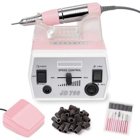 Makartt Nail Drill Portable Electric Nail File Machine Geneviere E File Pink JD700 Professional 30000RPM Manicure Drill for A Acrylic Nail Drill, Nail File Machine, Remove Acrylics, Poly Nail Gel, Remove Gel Polish, Nails For Summer, Electric Nail File, Nail Drills, Drill Machine