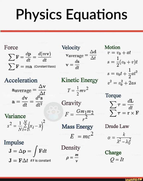 Kinesiology Notes, Basic Physics Formulas, Learning Chemistry, Physics Equations, Physics Mechanics, Physics Questions, Struktur Teks, Chemistry Basics, Physics Lessons