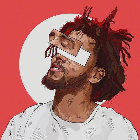 J. Cole art. Black art J Cole Anime, J Cole Cartoon, Jcole Art, J Cole Painting, J Cole Drawing, J.cole Art, J Cole Art, Tshirt Prints, Rap Art