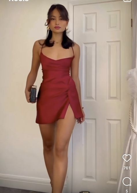 Hot Club Outfits Night Dresses, Short Red Dress Formal, Everyday Casual Outfits, Mini Skirt Dress, Girls In Mini Skirts, Little Red Dress, Red Dress Outfit, One Piece Outfit, Indian Fashion Dresses