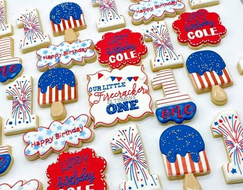 July Baby Birthday, First Birthday Cookies, Twin First Birthday, Baby Boy First Birthday, 1st Birthday Themes, 2nd Birthday Party Themes, Baby Boy 1st Birthday, July Birthday, Twin Birthday