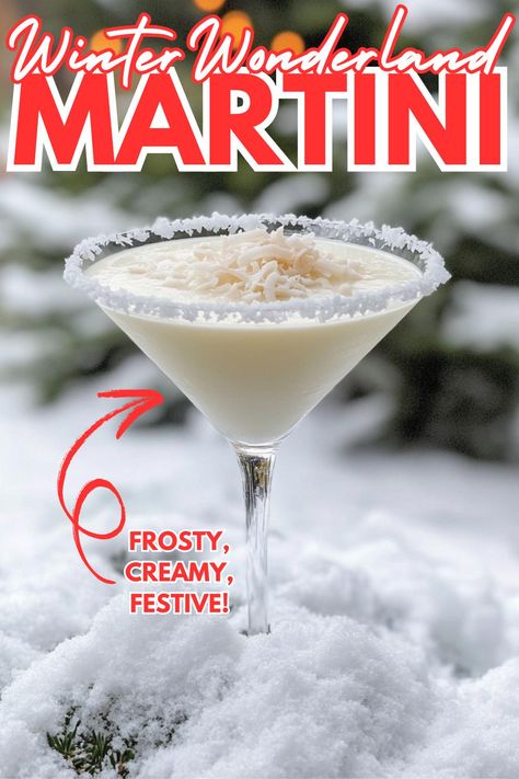 45 Must-Try Martini Recipes for 2025 43 January Martinis, Snowball Martini, Snowflake Martini, Vodka Martini Recipe, Salted Caramel Martini, Holiday Martinis, Martini Recipes Vodka, Coconut Vodka, Whipped Vodka