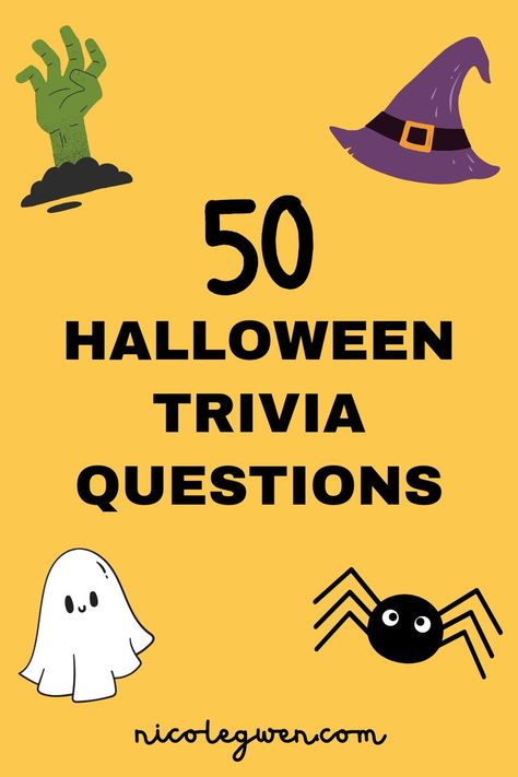 halloween trivia night What Day Is Halloween, Halloween Trivia Questions And Answers, Halloween Fun Facts, Speech Therapy Activities Articulation, Halloween Trivia Questions, Halloween Questions, Question And Answer Games, Halloween Riddles, Halloween Trivia