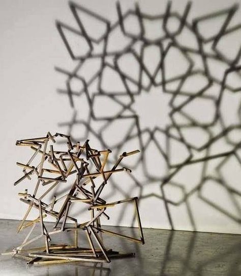 Sometimes there is hidden simplicity within perceived "chaos"... -Nassim Haramein Sculpture & image: Rashad Alakbarov Kinetic Architecture, Sculpture Images, Geometric Sculpture, Shadow Art, Geometry Art, Islamic Design, Light Sculpture, Islamic Pattern, Sculpture Installation