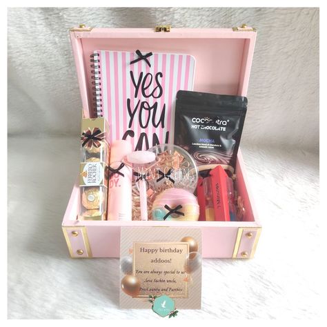 Custom curated trunk box hamper with a perfect blend of quirky essentials and memorable gifts. Birthday Hamper For Her, Trunk Box, Hampers For Her, Birthday Hamper, Trunk Boxes, Birthday Hampers, Ferrero Rocher, Gift Hampers, Gift Packs