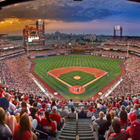 Citizen's Bank Park Phillies Stadium, Major League Baseball Stadiums, Mlb Stadiums, Phillies Baseball, American Flag Wallpaper, Baseball Training, Baseball Park, Baseball Gear, Baseball Uniforms