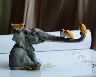 Fairy Garden Ornaments, Baby Elefant, Elephant Ornament, Lucky Elephant, Elephant Statue, Elephant Decor, Elephant Love, Elephant Figurines