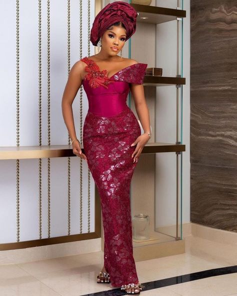 AsoEbiBella.com presents – Aso Ebi Style We Love -Vol. 400 | BellaNaija Lace Gown Styles Aso Ebi, Latest Lace Styles, Styles Ankara, Nigerian Lace Styles, Lace Gown Styles, African Lace Dresses, Aso Ebi Styles, Asoebi Styles, Lace Styles