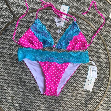 Nwt Beach Bunny Bikini Rare, Hard To Find, Out Of Stock Lace Waist Padding Can Be Inserted But Is Not Included Note: I Am Not Taking Lower Offers On This Bikini Bunny Lady, Tie Dye Swimsuit, Bunny Pink, Beach Bunny Swimwear, Swimwear High Waisted, Reversible Bikinis, Beach Bunny, Hard To Find, Shopping List