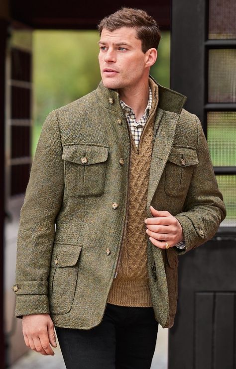 Men's Jackets & Blazers | The House of Bruar Mens English Country Fashion, British Country Style, British Style Men, Country Sports, Sports Meet, British Country, Crockett And Jones, Waxed Cotton Jacket, Country Men