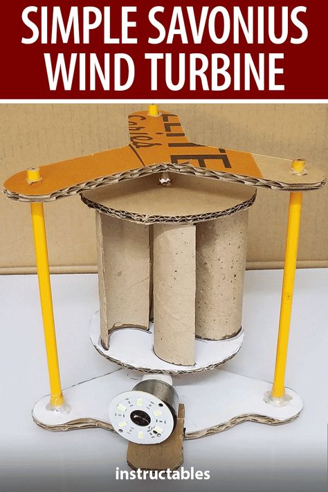 Savonius Wind Turbine, Mechanical Engineering Projects, Diy Wind Turbine, Vertical Axis Wind Turbine, Small Wind Turbine, Mechanical Projects, Marble Machine, Mobile Project, Diy Science Experiments