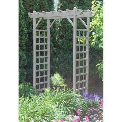 85 in. x 64 in. x 28 in. Mocha Vinyl PVC Providence Arbor Vinyl Lattice Panels, Deck Pergola, Wooden Arbor, Vinyl Pergola, Pergola Diy, Cheap Pergola, Patio Pergola, Pergola Attached To House, Metal Pergola