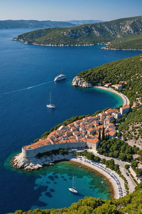 Adriatic Dream: Sailing Along the Stunning Croatian Coastline Croatia Sea Aesthetic, Bianca Core, Balkan Culture, Kornati Islands, July Wallpaper, Croatian Coast, Amazing Experiences, Istria Croatia, Hvar Island