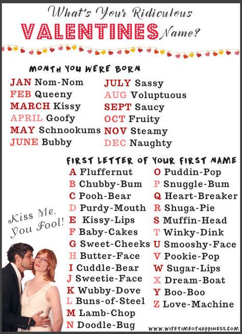 Name Games! What's Your Ridiculous Valentine's Name? Leave me a comment and let me know your silly name - Share with your friends! Funny Name Generator, Hearts Crafts, Birthday Scenario, Name Maker, Valentine Name, Happy Valentines Day Pictures, Valentines Theme, Silly Names, Interactive Facebook Posts