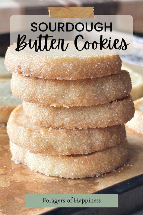 These sourdough butter cookies are a type of shortbread cookie that are made to taste like classic French Butter Cookies. The best part of these cookies is they are super easy to make and contain only a few pantry ingredients. These easy sourdough discard cookies have so many variations and ways you can customize them. You can make them the same day or make h to em ahead and freeze the dough. This sourdough discard recipe is perfect for Easter, Mother’s Day and Tea Parties. Sourdough Discard Recipes Easter, Sourdough Starter Discard Cookies, Discarded Sourdough Starter Cookie Recipes, Sour Dough Sugar Cookies, Sourdough Discard Shortbread, Sourdough Discard Lemon Cookies, Discard Cookies Easy, Sourdough Cookies Discard, Sourdough Discard Same Day Recipes