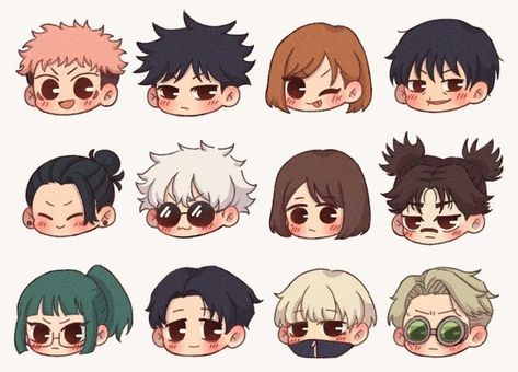 Chibi Jujutsu Kaisen Characters, Chibi Choso Drawing, Chose Chibi Jjk, Nanami Chibi Jujutsu Kaisen, Jjk Chibi Drawing, Cute Jjk Drawings, Chibi Jjk Characters, Jjk Chibi Icons, Chibi Choso Jjk