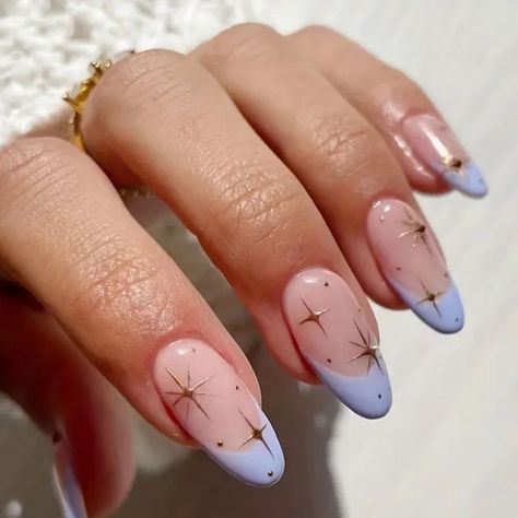 Dominican Nails: Top 2024 Summer Styles Black French Tip Nails With Gold Stars, Festive Nails Square, Nails With Gold Stars, French Tip Nails With Gold, Summer Green Nails, Whimsical Nails, Dominican Nails, Black Prom Nails, Periwinkle Nails