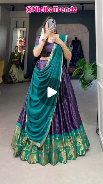 Priyanka Naidu on Instagram: "*🌷Lehenga choli🌷*

@nicikatrendz_online_store 

Price-1350 freeship….⭐️⭐️

Experience Timeless Tradition: Kalyani Cotton Lehenga Choli Paired with Flowing Georgette Dupatta

*Lehenga(Stitched)*
Lehenga Fabric : Poly Cotton
Lehenga work : Chex With Zari Weaving Work
Lehenga Waist : SUPPORTED UP TO 42
Lehenga Closer : Drawstring With Zip 
Stitching : Stitched With Canvas 
Length : 41
Flair : 3.50 Meter
Inner : Micro Cotton 

*Blouse(Unstitched)*
Blouse Fabric : Poly Cotton
Blouse Work : Chex With Zari Weaving Work
Blouse Length : 1 Meter 

*Dupatta*
Dupatta Fabric : Georgette 
Dupatta Work : Weaving Work Lace Border
Dupatta Length : 2.5 Meter

*Package Contain* : Lehenga, Dupatta, Blouse, Drawstring with zip

Weight : 0.900 kg

#onlineshopping #fashion #partyw Laces For Lehenga Border, Cotton Lehenga Choli, Zip Stitching, Lehenga Stitched, Lehenga Dupatta, Cotton Lehenga, Lehenga Fabric, Stitched Lehenga, Work Lehenga