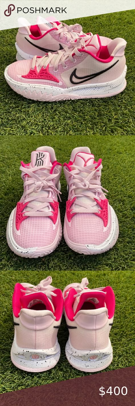 Nike Kyrie Low 4 Kay Yow Cute Volleyball Shoes Light Pink, Volleyball Shoes Kyries, Nike Kyrie 4 Low, Kyrie Low 4 Kay Yow, Cute Nike Basketball Shoes, Kyrie Basketball Shoes Women's, Pretty Basketball Shoes, Cute Basketball Shoes Women, Aesthetic Basketball Shoes