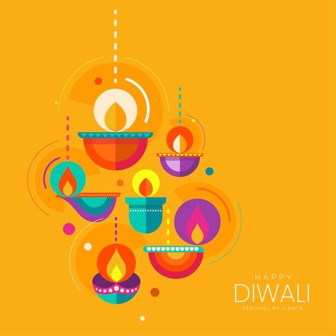 Creative happy diwali festival backgroun... | Premium Vector #Freepik #vector #happy-deepavali #diwali #diwali-celebration #deepavali Diwali Creative Design, Diwali Graphic Design, Diwali Post Design, Deepavali Illustration, Creative Diwali Post, Diwali Creative Post, Diwali Graphics, Diwali Packaging, Diwali Creative Ads