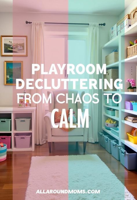 Transforming a chaotic playroom into an organized space is a common challenge for busy moms. The key lies in implementing effective decluttering strategies and storage solutions. By establishing a systematic approach to toy organization and involving children in the process, moms can create a more manageable and enjoyable play environment. Discover practical tips to streamline your playroom and maintain order. Decluttering Toys Tips, How To Organize A Playroom, Declutter Toy Room, Organize Playroom Ideas, Toy Decluttering Tips, Organizing Playroom Ideas, Playroom Declutter, Kids Organization Ideas, Declutter Playroom