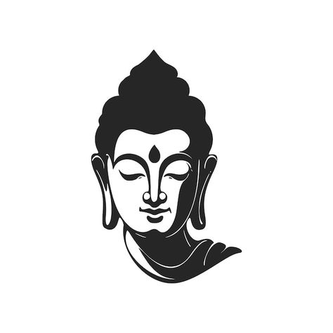 Black and white minimalistic buddha logo | Premium Vector #Freepik #vector #zen-logo #logo-illustration #logo #white-logo Bike Stickers Design Ideas, Biker Logo Design, Buddha Background, Car Sticker Ideas, Japanese Ornament, Cute Disney Quotes, Buddha Logo, Indian Flag Images, Buddha Tattoo Design